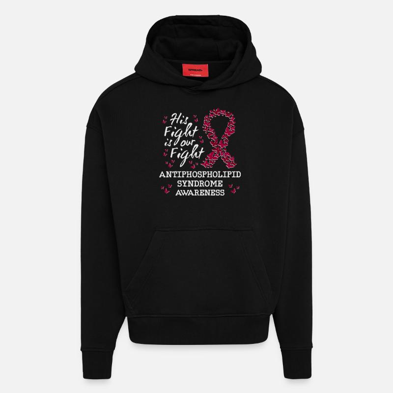 Antiphospholipid Syndrom Bewusstsein - Hoodie- made by SPREAD  - SOLID BLACK