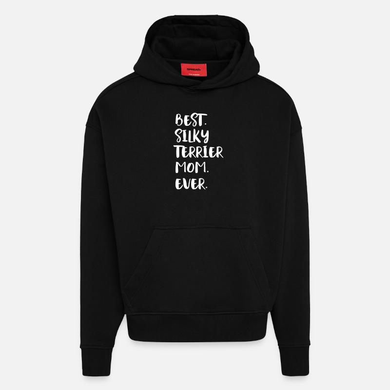 Terrier soyeux - Sweat à capuche bio épais oversize fabriqué en UE - SOLID BLACK