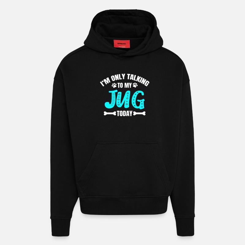 Cruche - Sweat à capuche bio épais oversize fabriqué en UE - SOLID BLACK