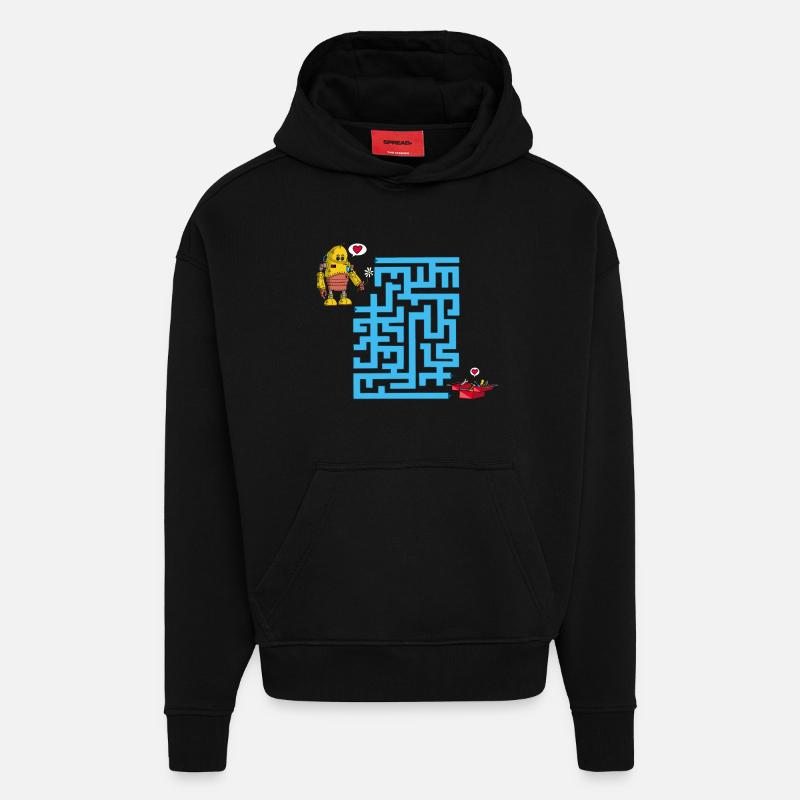 Das Labyrinth der Liebenden - Hoodie- made by SPREAD  - SOLID BLACK