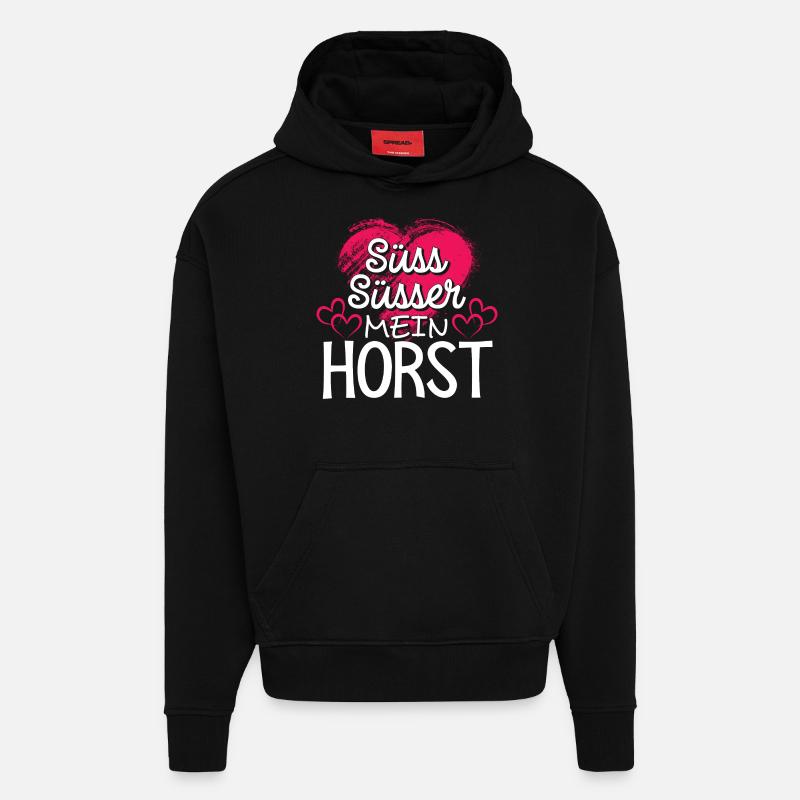 HORST - süss - Hoodie- made by SPREAD - SOLID BLACK