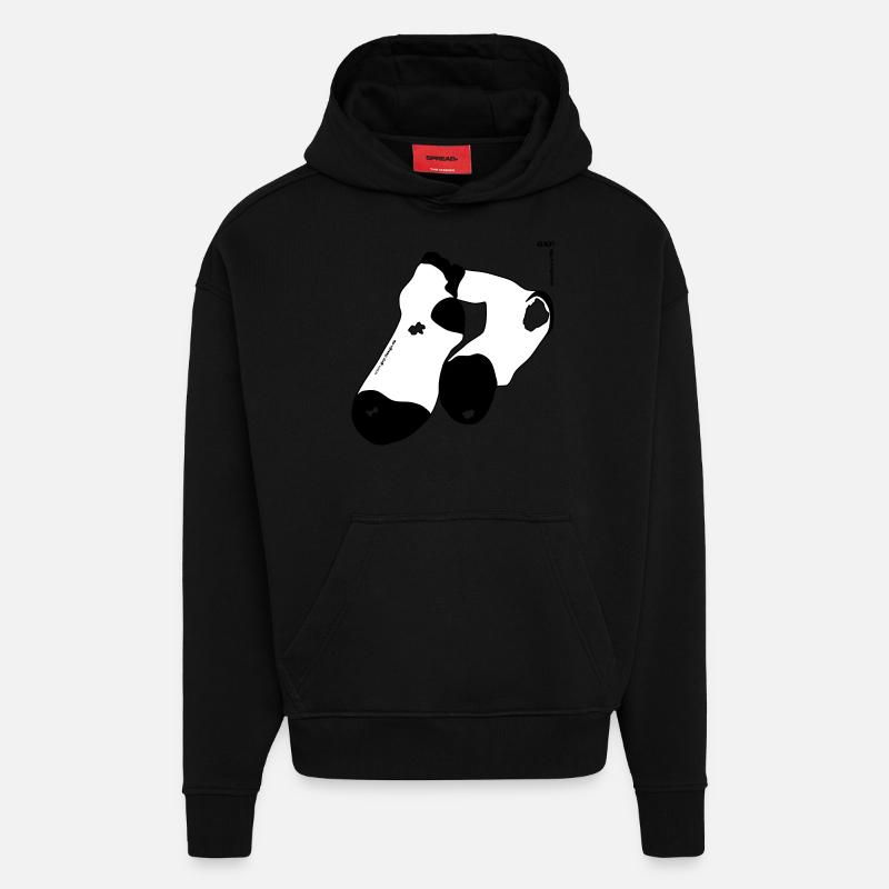 gxp old sock - old sock - Hoodie- made by SPREAD  - SOLID BLACK