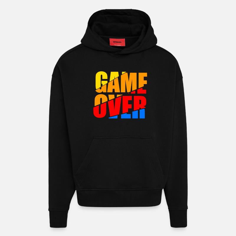 Fin du jeu - Sweat à capuche bio épais oversize fabriqué en UE - SOLID BLACK