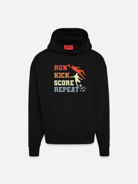 Soccer Player Routine - Hoodie- made by SPREAD - SOLID BLACK