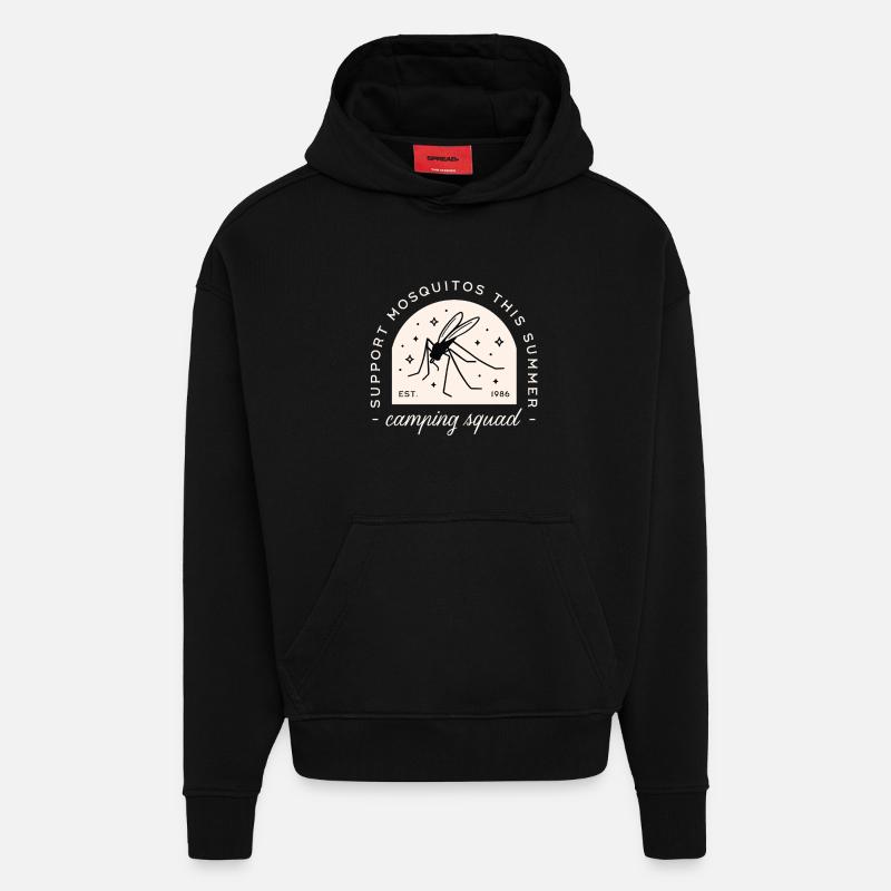 Camping-Mücken-Witz-Lager-Squad sarkastische Zitate - Hoodie- made by SPREAD  - SOLID BLACK