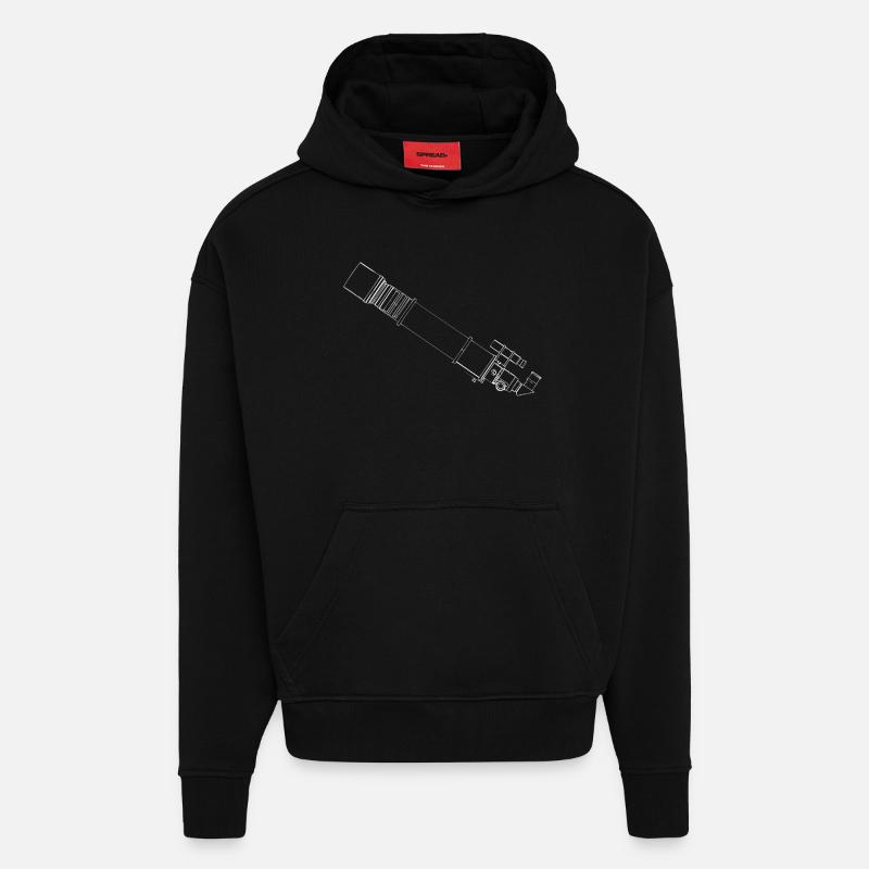 Teleskop Blueprint - Hoodie- made by SPREAD  - SOLID BLACK