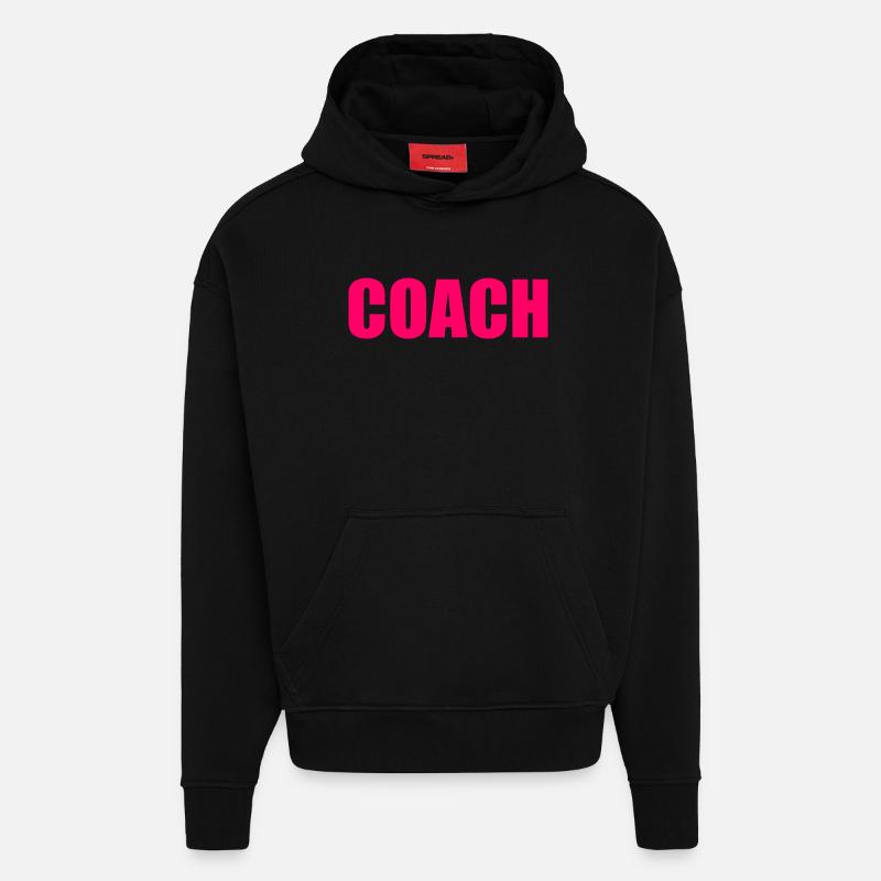 Coach - Sweat à capuche bio épais oversize fabriqué en UE - SOLID BLACK