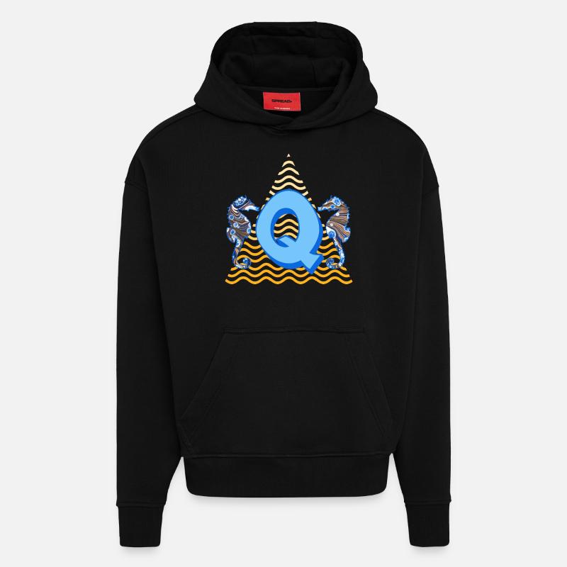 seepferdchen e 262 q - Hoodie- made by SPREAD - SOLID BLACK