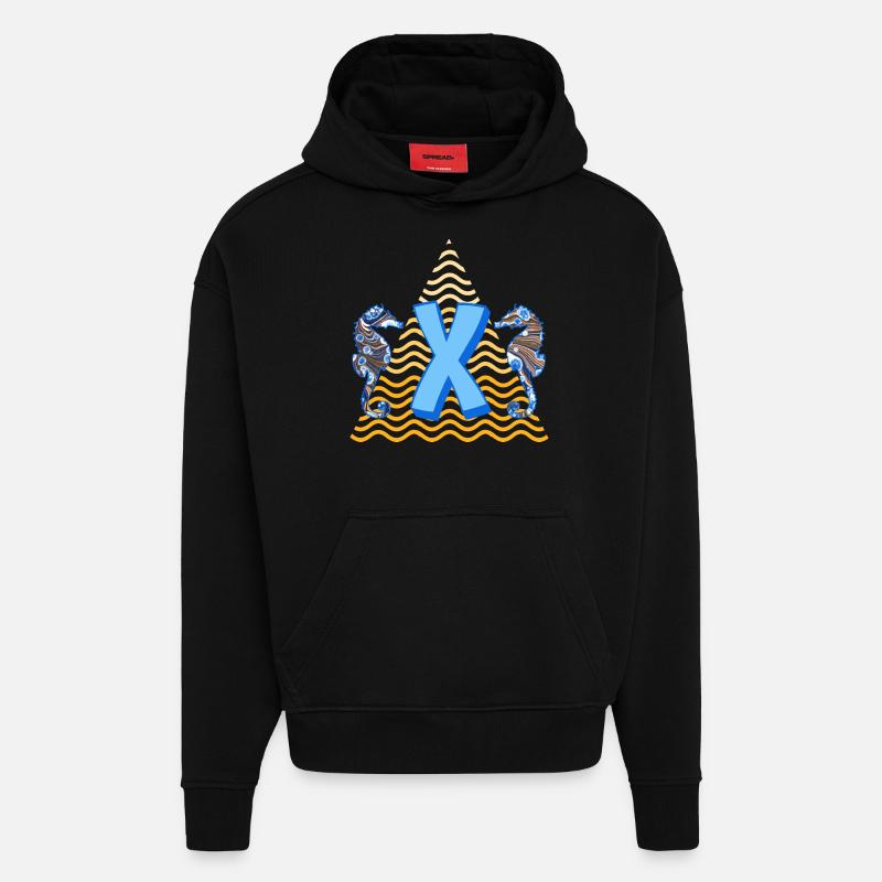 seepferdchen e 262 x - Hoodie- made by SPREAD - SOLID BLACK