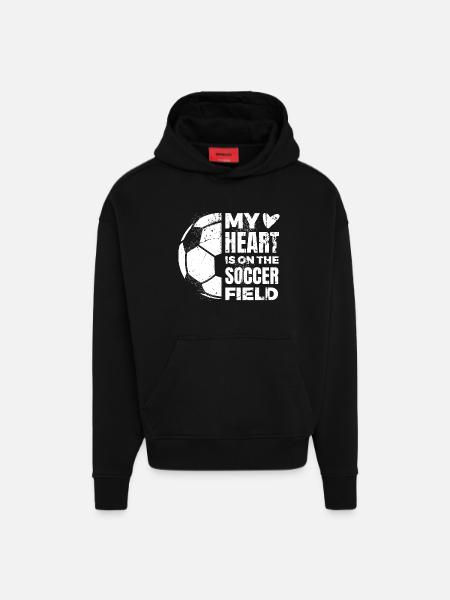 Football Lover Quote - Hoodie- made by SPREAD  - SOLID BLACK