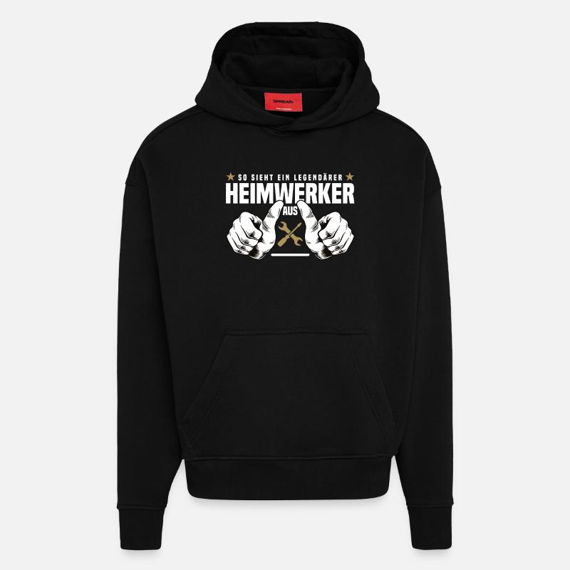 Heimwerker - Hoodie- made by SPREAD  - SOLID BLACK