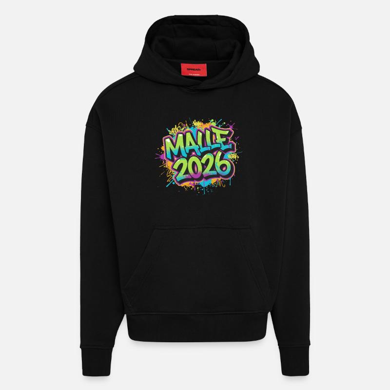 Malle 2026 Graffiti Mallorca - Hoodie- made by SPREAD  - SOLID BLACK