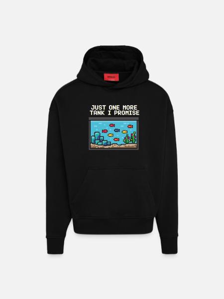 Aquarium Gamer Saying - Hoodie- made by SPREAD  - SOLID BLACK