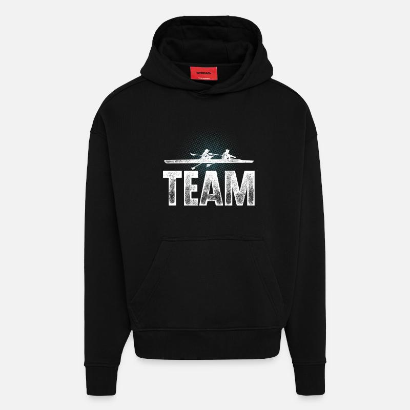 Rudern Ruderer Ruderboot Team - Hoodie- made by SPREAD - SOLID BLACK