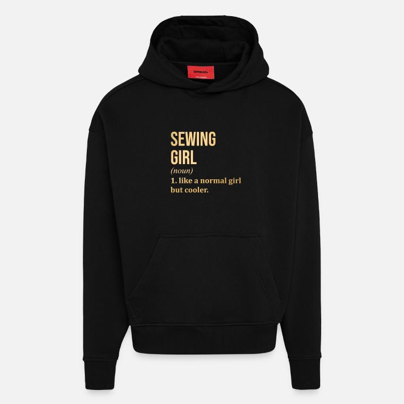 couture - Sweat à capuche bio épais oversize fabriqué en UE - SOLID BLACK