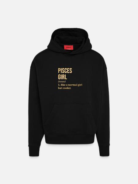 Pisces - Hoodie- made by SPREAD - SOLID BLACK