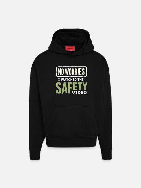 Kein Stress Sicherheitsvideo Meme - Hoodie- made by SPREAD - SOLID BLACK