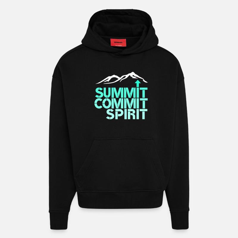 Spirit Commit Summit - Hoodie- made by SPREAD  - SOLID BLACK