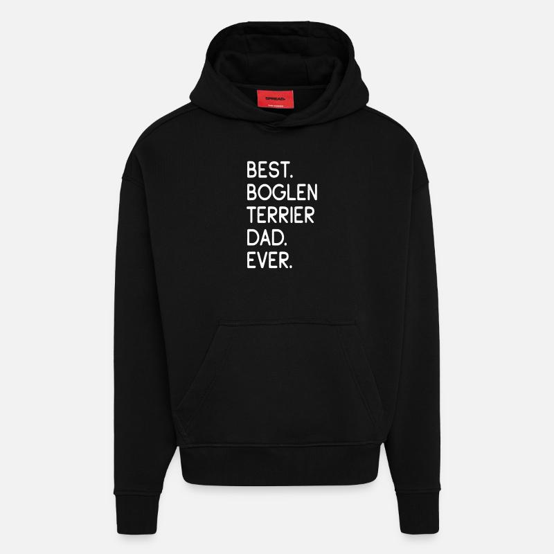 Boglen Terrier - Sweat à capuche bio épais oversize fabriqué en UE - SOLID BLACK