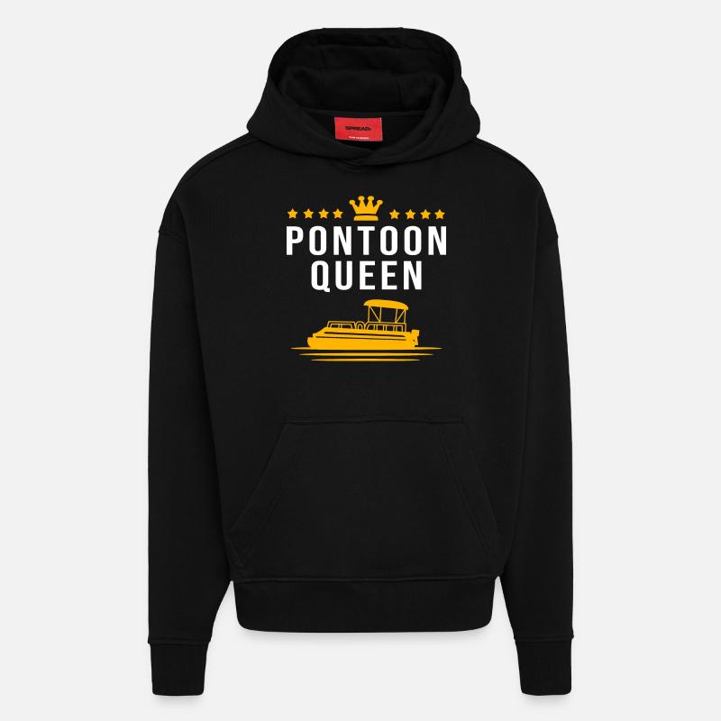 Pontonboot Boot Boote - Hoodie- made by SPREAD  - SOLID BLACK