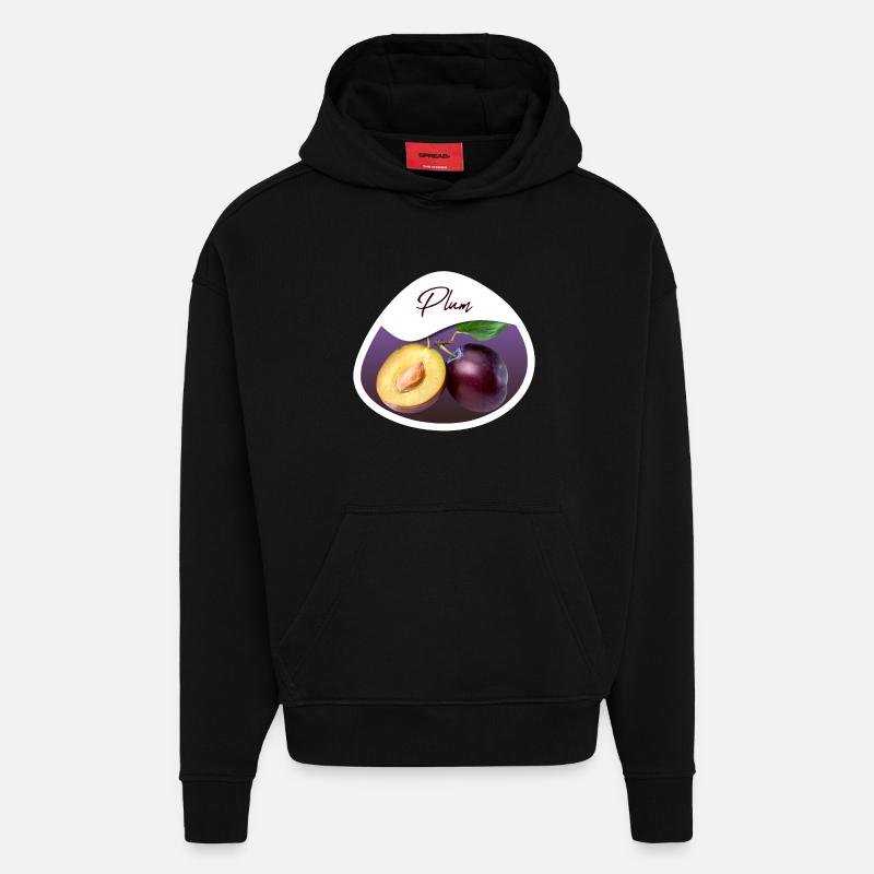 Prune - Sweat à capuche bio épais oversize fabriqué en UE - SOLID BLACK