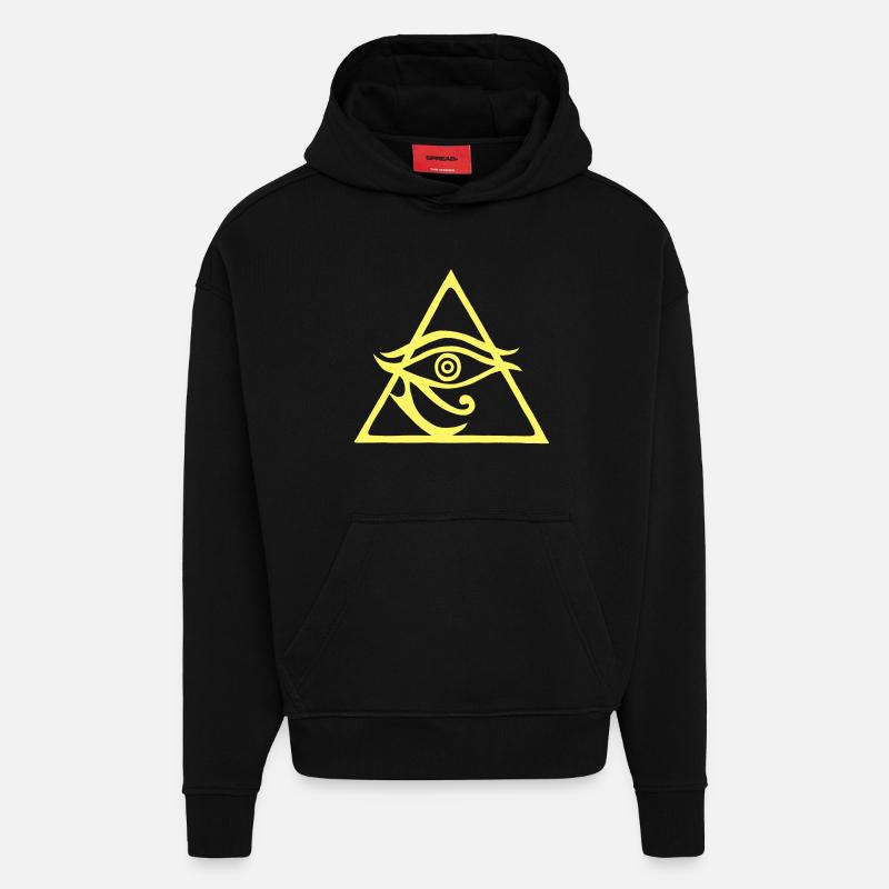 Die Pyramide des Gottes Horus - Hoodie- made by SPREAD  - SOLID BLACK