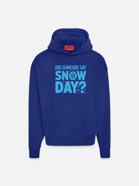 Who said snow? Snow Day Design - Hoodie- made by SPREAD - SOLID BLACK