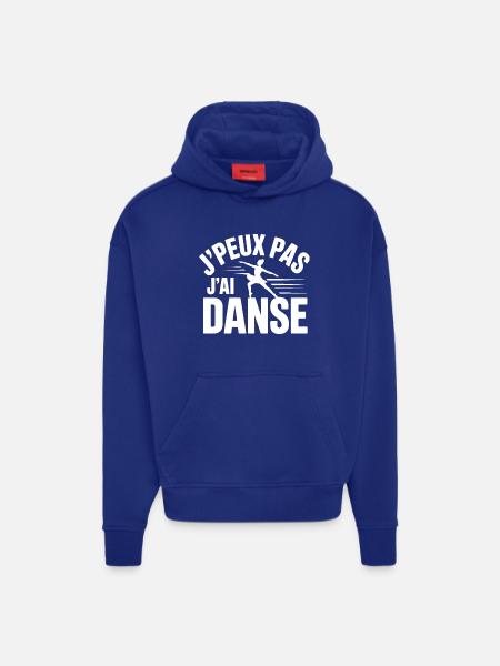 J'Peux Pas J'Ai Danse - Sweat à capuche bio épais oversize fabriqué en UE - SOLID BLACK