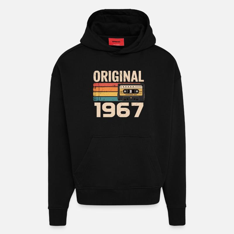 Originales 1967er Retro-Jubiläum 1967 - Hoodie- made by SPREAD  - SOLID BLACK