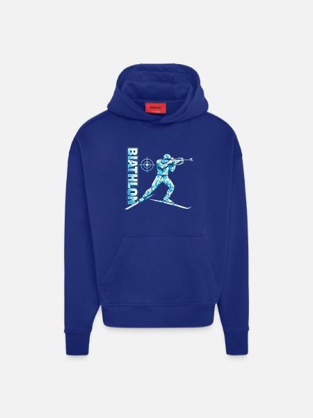 Biathlon Funny Saying Cross-Country Skiing - Hoodie- made by SPREAD  - SOLID BLACK