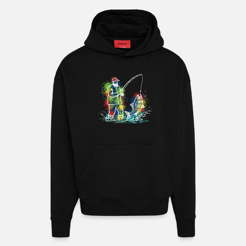 Fischerlegende Fischerfisch - Hoodie- made by SPREAD  - SOLID BLACK