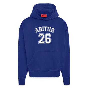 Abitur 26 | Abi Shirt | Entrez votre nom - Sweat à capuche bio épais oversize fabriqué en UE - Iconic Blue - Devant