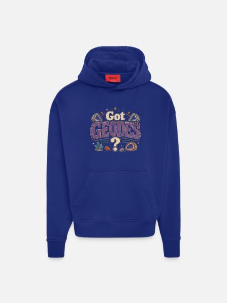geology geologist geoscience got geodes? - Hoodie- made by SPREAD  - SOLID BLACK