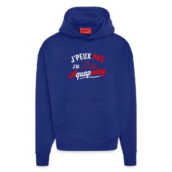 tee shirt je peux pas j ai aquaponey - Sweat à capuche bio épais oversize fabriqué en UE - Iconic Blue - Devant
