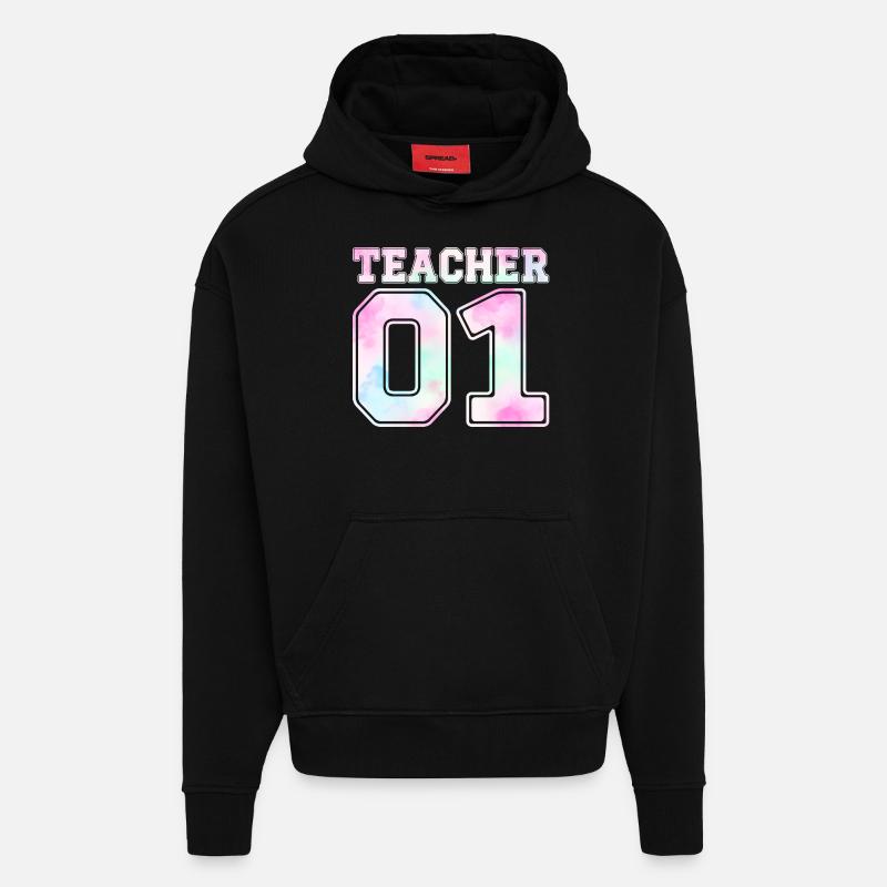Teacher 01 - Hoodie- made by SPREAD  - SOLID BLACK