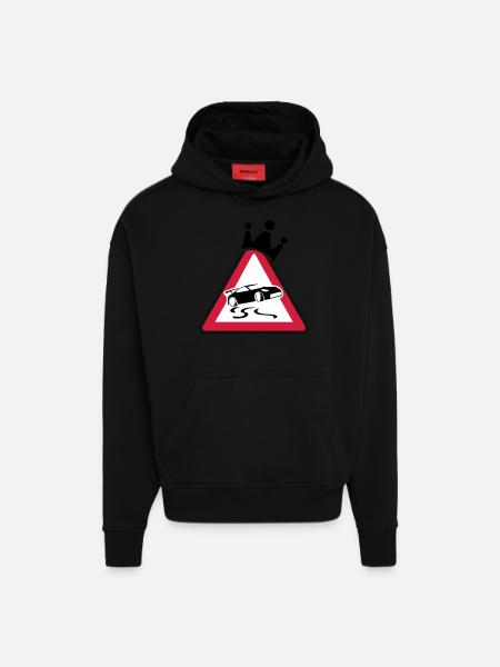 Drift King - Hoodie- made by SPREAD - SOLID BLACK