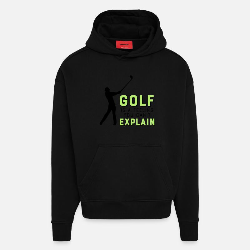 golf - Hoodie- made by SPREAD  - SOLID BLACK