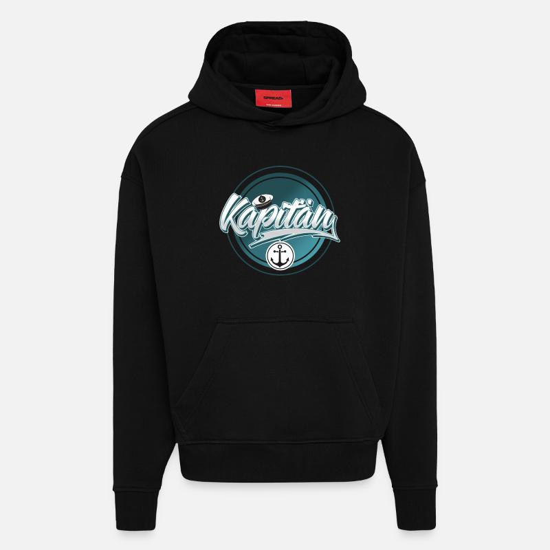 Kapitän - Hoodie- made by SPREAD  - SOLID BLACK