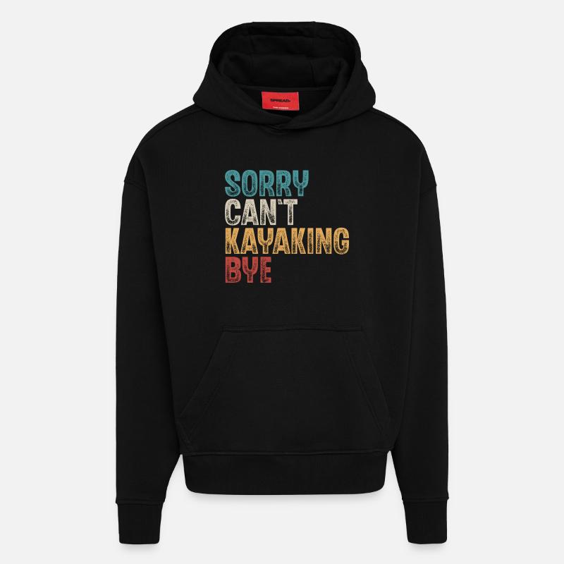 Kajak Kajakfahrer Kajaker - Hoodie- made by SPREAD  - SOLID BLACK
