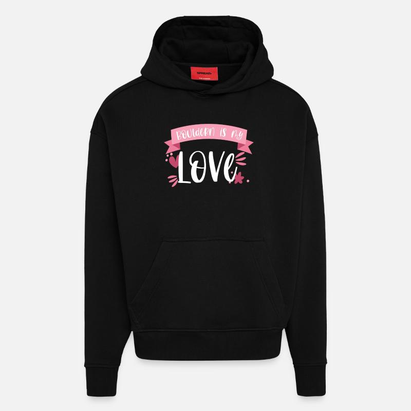 Bouldern Berge Klettern Boulderin Geschenk - Hoodie- made by SPREAD  - SOLID BLACK