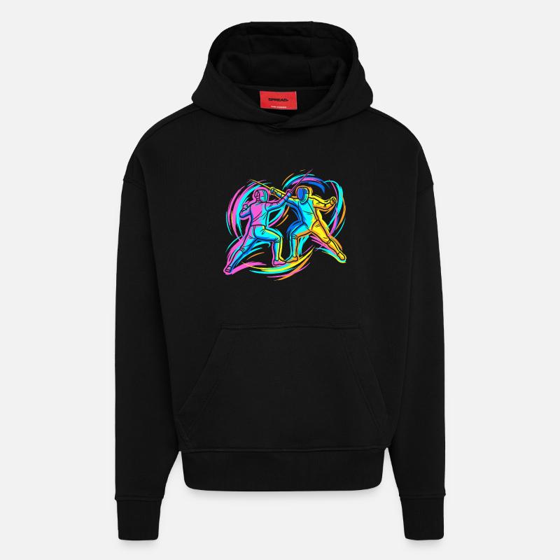 Fechtduell - Hoodie- made by SPREAD  - SOLID BLACK