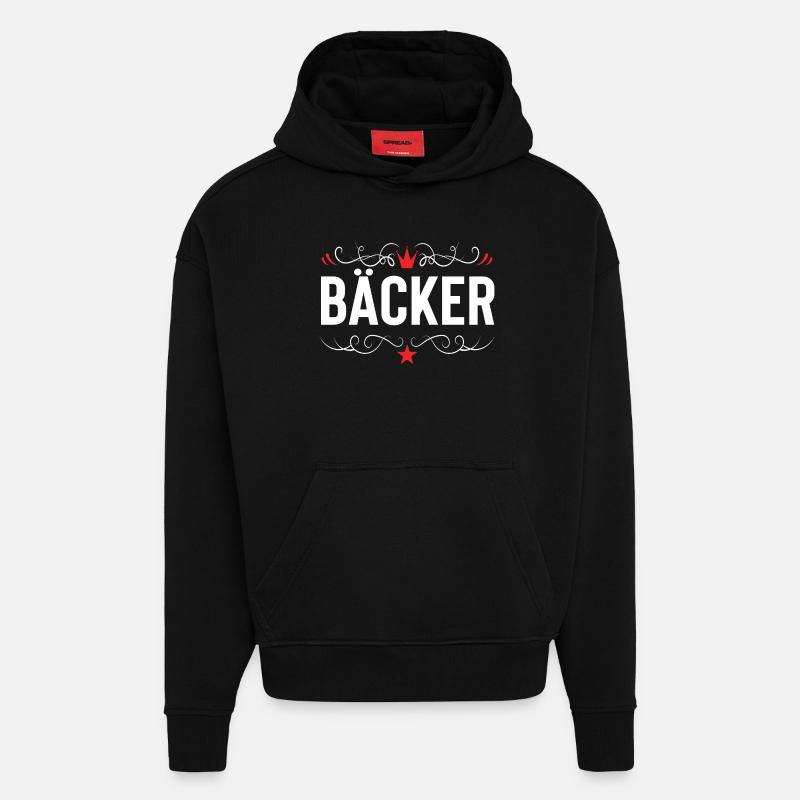 Bäcker Beruf - Hoodie- made by SPREAD - SOLID BLACK