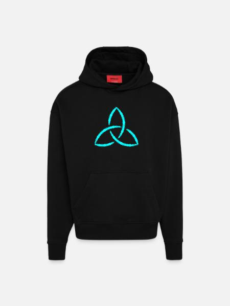 Celtic Symbol Triquetra Endless Gift - Hoodie- made by SPREAD - SOLID BLACK