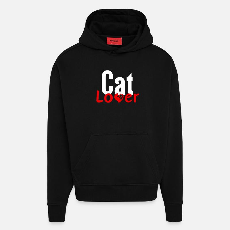 Katzenliebe - Hoodie- made by SPREAD  - SOLID BLACK