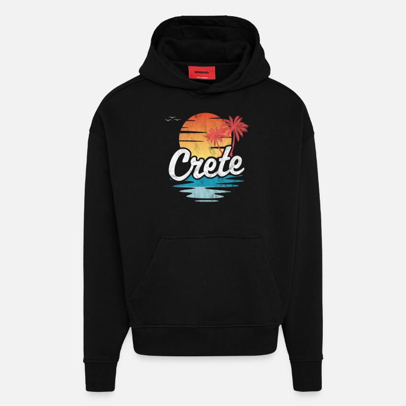 Kreta - Hoodie- made by SPREAD  - SOLID BLACK