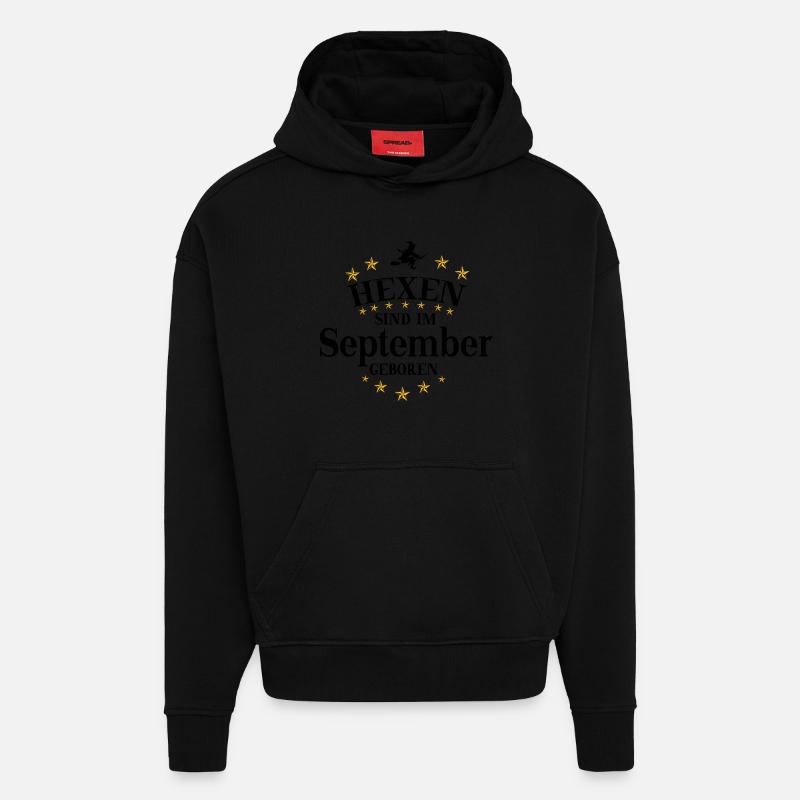 Hexen September - Hoodie- made by SPREAD  - SOLID BLACK