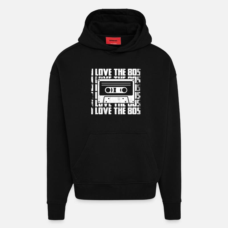 Ich liebe die 80er - Hoodie- made by SPREAD  - SOLID BLACK