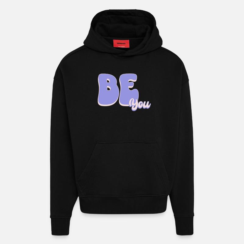 Sois juste TOI - Sweat à capuche bio épais oversize fabriqué en UE - SOLID BLACK