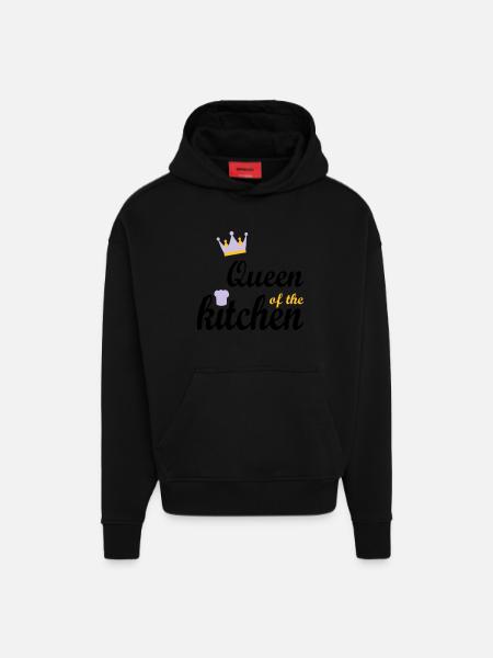 cuisine - Sweat à capuche bio épais oversize fabriqué en UE - SOLID BLACK