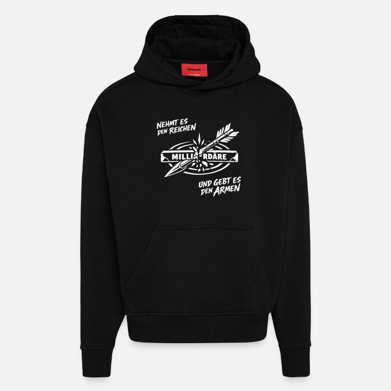 Nehmt Es Den Reichen - Hoodie- made by SPREAD  - SOLID BLACK